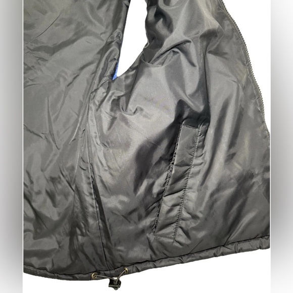 Vintage Starter Puffer Vest Mens XL Full Zip Blue Black Reversible Zip Pockets - Picture 7 of 7